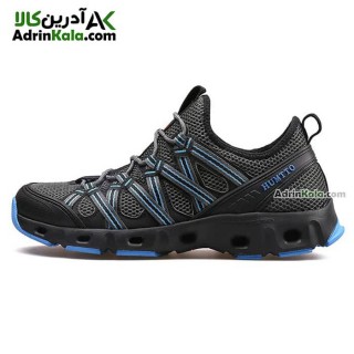 کفش پیاده روی مردانه هامتو مدل 610049A-1 مشکی/آبی