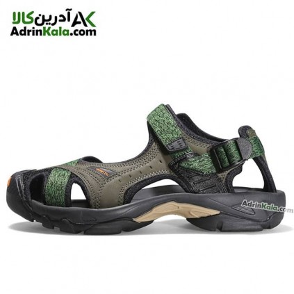 صندل روزمره مردانه هامتو مدل humtto 9601-8 رنگ سبز زیتونی