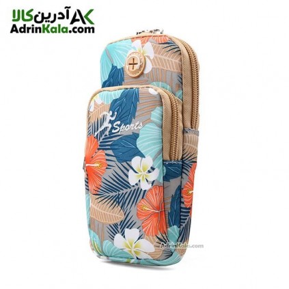 کیف بازویی ورزشی هامتو مدل HB18907-3 سایز M رنگ کرمی