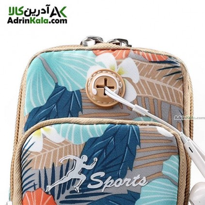 کیف بازویی ورزشی هامتو مدل HB18907-3 سایز M رنگ کرمی