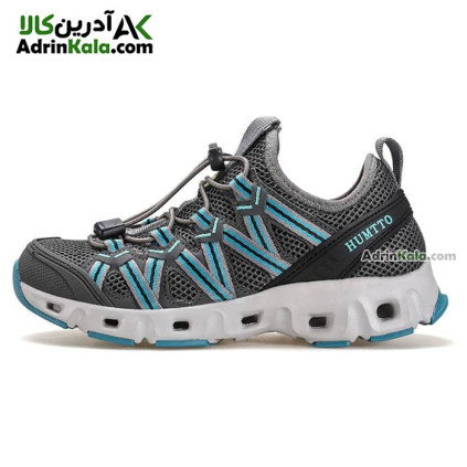 کفش ورزشی زنانه هامتو مدل 610049B-1 رنگ خاکستری/ آبی فیروزه ای