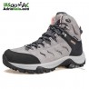 کفش کوهنوردی ساقدار زنانه هامتو مدل 230871B-1 رنگ خاکستری/بژ