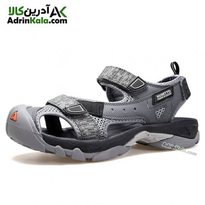 کفش صندل جلو بسته مردانه هامتو مدل 740093A-2 رنگ خاکستری تیره