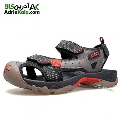 کفش صندل جلو بسته مردانه هامتو مدل 740093A-4 رنگ مشکی/قهوه ای