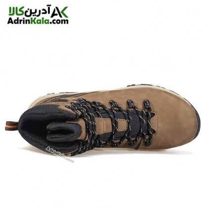 کفش کوهپیمایی چرم ساق بلند مردانه هومتو مدل humtto 230914A-2 رنگ قهوه ای روشن