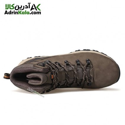 کفش کوهپیمایی چرم ساق بلند مردانه هومتو مدل humtto 230914A-4 رنگ خاکی