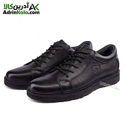 کفش چرم مردانه شمس مدل نیوجاس رنگ میلینگ مشکی