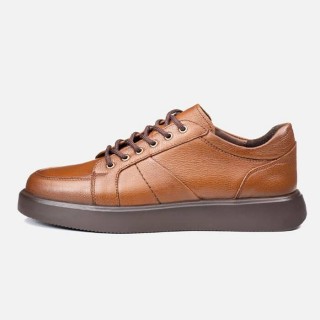 کفش چرم روزمره مردانه شمس مدل A4 رنگ میلینگ گردویی