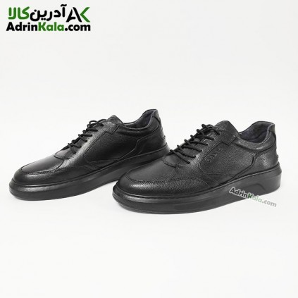 کفش چرم اسپرت مردانه شمس مدل Light2 رنگ میلینگ مشکی