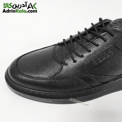 کفش چرم اسپرت مردانه شمس مدل Light2 رنگ میلینگ مشکی