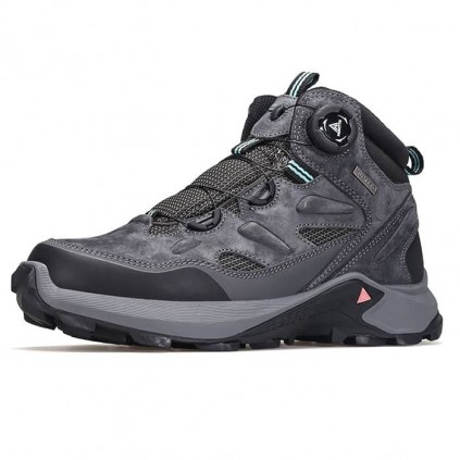 کفش زنانه هامتو کد 240351B-1 بند دیسکی رنگ خاکستری تیره