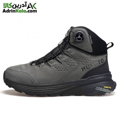 کفش پیاده روی مردانه هامتو کد 240217A-2 بند دیسکی رنگ خاکستری تیره