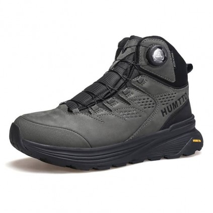 کفش مردانه هامتو کد 240217A-2 بند دیسکی رنگ خاکستری تیره