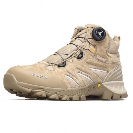 کفش مردانه هامتو مدل 240119A-4 بند دیسکی رنگ خاکی روشن