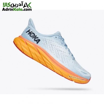 کفش رانینگ مردانه هوکا M clifton 8 کد 1119393 رنگ سفید/آبی فیروزه ای
