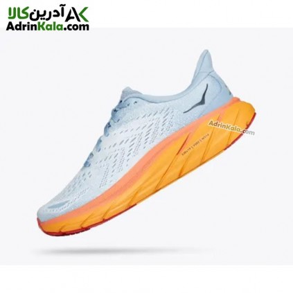 کفش پیاده روی مردانه هوکا M clifton 8 کد 1119393 رنگ سفید/آبی فیروزه ای