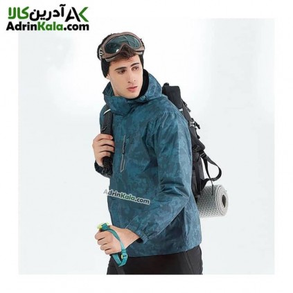 کاپشن کوهنوردی دو پوش هامتو مردانه کد 20103A-5 رنگ سبزآبی