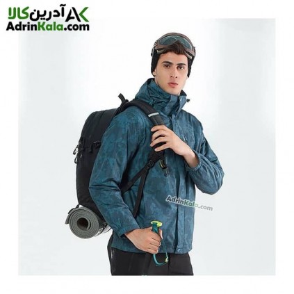 کاپشن هامتو دو پوش مردانه کد 20103A-5 رنگ سبزآبی