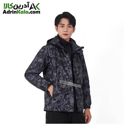 کاپشن طبیعت گردی دو پوش هامتو مردانه کد 20103A-6 رنگ مشکی