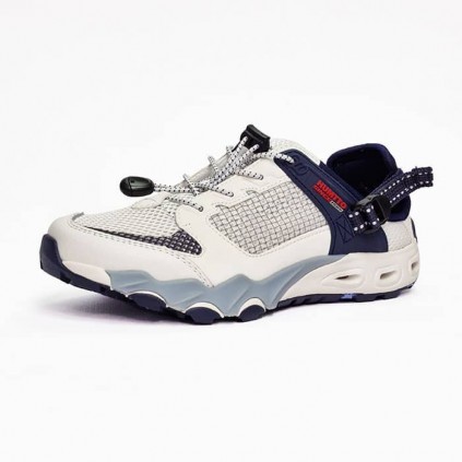 کفش صندل زنانه هامتو مدل 630101B-5 رنگ سفید/سرمه ای