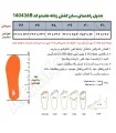 جدول راهنمای سایز کفش زنانه هامتو مدل 140436B