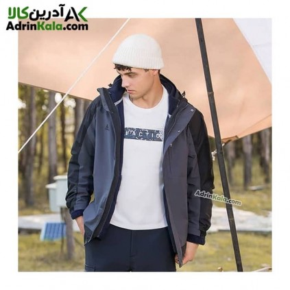 کاپشن کوهنوردی دوپوش مردانه هومتو کد humtto 25C939A-1 رنگ خاکستری/مشکی