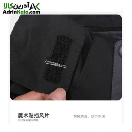 کاپشن دوپوش مردانه هامتو کد 25C939A-1 رنگ خاکستری/مشکی