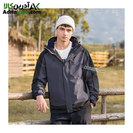 فروش کاپشن دوپوش مردانه هامتو کد 25C939A-1 رنگ خاکستری/مشکی