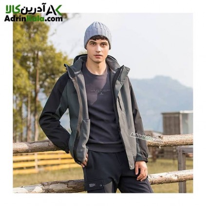 قیمت کاپشن دوپوش مردانه هامتو کد 25C939A-2 رنگ سبز تیره/مشکی