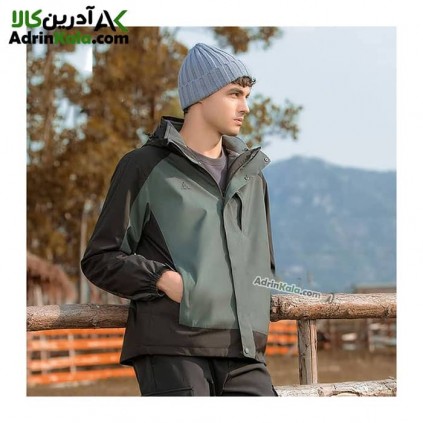 کاپشن دوپوش مردانه هامتو کد humtto 25C939A-2 رنگ سبز تیره/مشکی