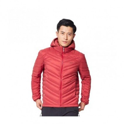 خرید کاپشن پر مردانه هامتو کد 20224A-1 رنگ زرشکی