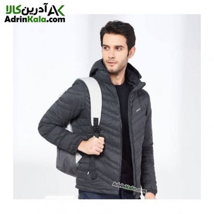 فروش کاپشن پر مردانه هامتو کد 20224A-3 رنگ خاکستری