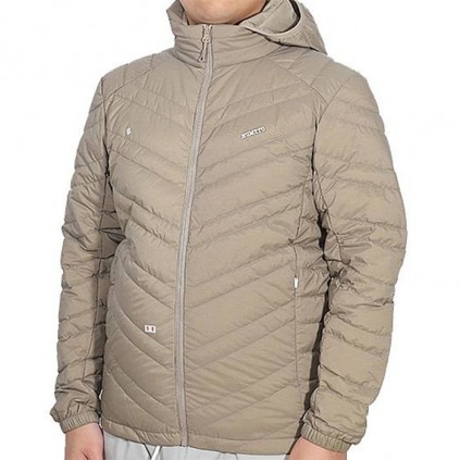 خرید کاپشن پر مردانه هامتو کد 20224A-6 رنگ خاکی