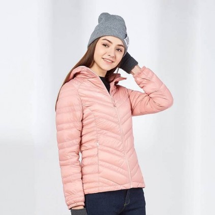 خرید کاپشن پر لایت زنانه هامتو کد 20224B-3 رنگ گلبهی