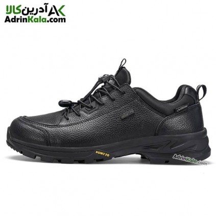 کفش پیاده روی چرم مردانه هامتو مدل 330163A-1 رنگ مشکی
