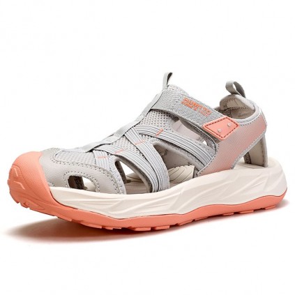 صندل زنانه هامتو مدل 740977B-2 رنگ طوسی/صورتی