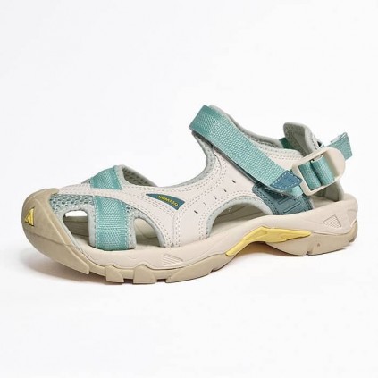 صندل زنانه هامتو مدل 9602-14 رنگ طوسی/سبز روشن