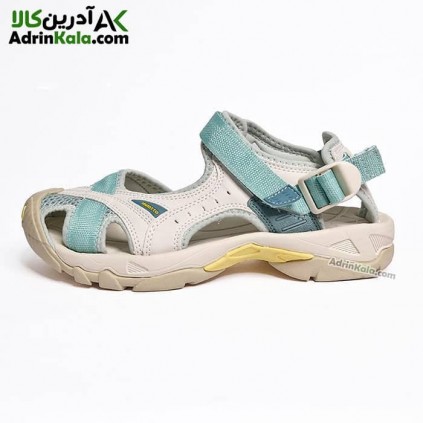 صندل پیاده روی زنانه هامتو مدل 9602-14 رنگ طوسی/سبز روشن