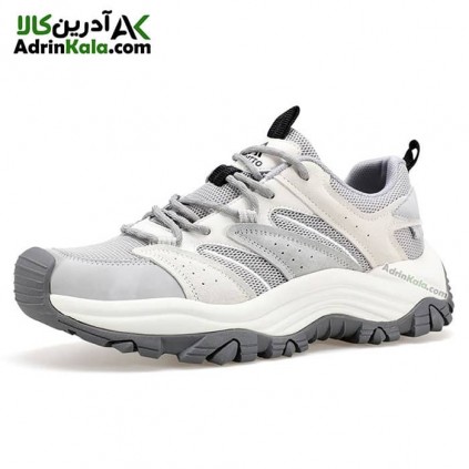 کتانی پیاده روی مردانه هامتو مدل 150459A-1 رنگ طوسی روشن