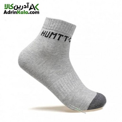 جوراب مردانه هامتو مدل HB202120-1 ساق کوتاه رنگ طوسی
