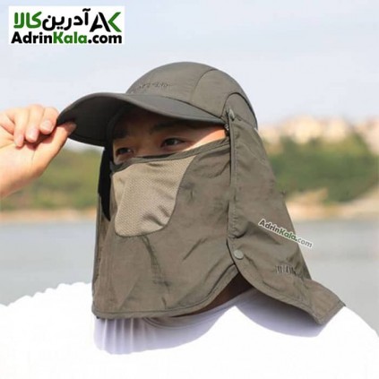 کلاه آفتابگیر سه تکه مردانه هامتو مدل HB202112-1 رنگ سبز تیره