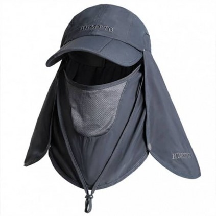 کلاه آفتابگیر سه تکه مردانه و زنانه هامتو مدل HB202112-3 رنگ خاکستری تیره