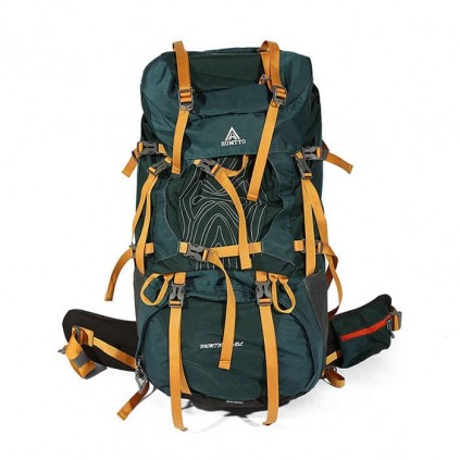 کوله پشتی کمپینگ 75 لیتری هامتو مدل HB202107-1 رنگ سبز کله غازی