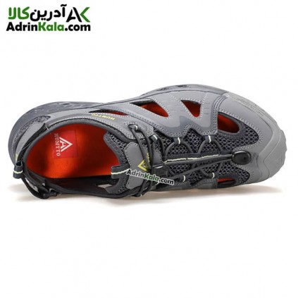 کفش پیاده روی و ساحل نوردی مردانه هومتو کد humtto 650221A-1 رنگ خاکستری تیره