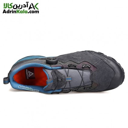 کفش طبیعت گردی مردانه هومتو مدل humtto 140904A-1 بند دیسکی رنگ خاکستری تیره