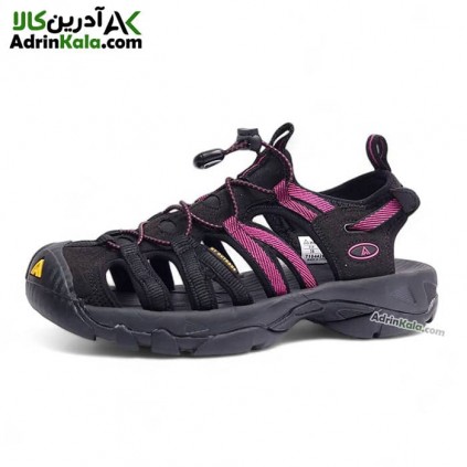 صندل کوهنوردی زنانه هامتو کد 710442B-6 رنگ مشکی/صورتی