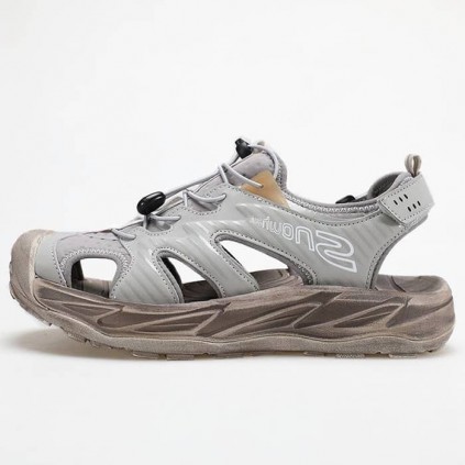 صندل جلو بسته مردانه اسنوهاک کد Capri مدل SN-S1253 رنگ طوسی