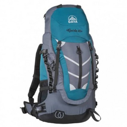 کوله پشتی طبیعت گردی 45+ لیتر قایا مدل قاید رنگ طوسی/آبی فیروزه ای