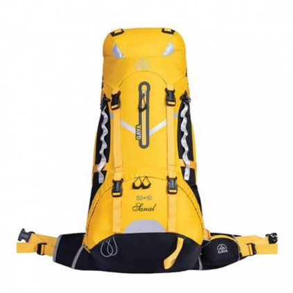 کوله پشتی 50+10 لیتر قایا مدل سانال رنگ زرد